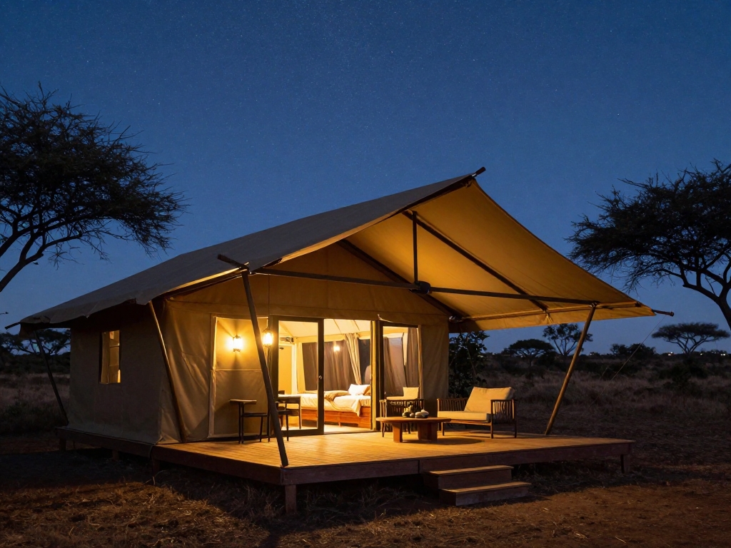 Safari Lodge bei Dusk